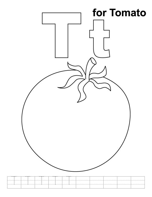T for tomato colorg page with handwritg practice download free t for tomato colorg page wâ kids handwritg practice handwritg practice colorg pages