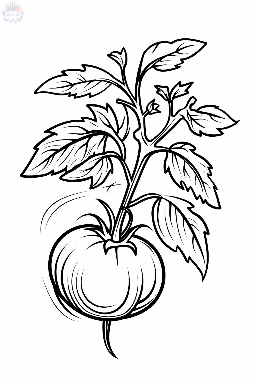 Tomato coloring pages