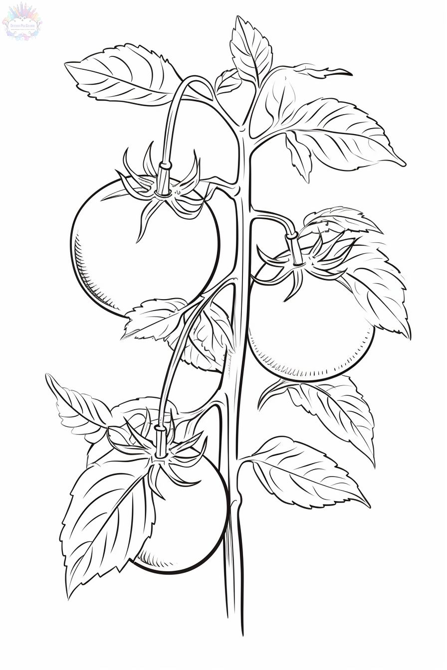 Tomato coloring pages