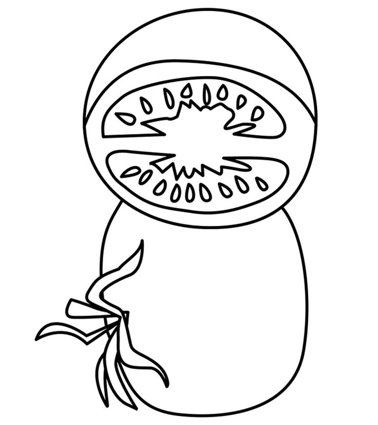 Fruits and vegetables coloring pages