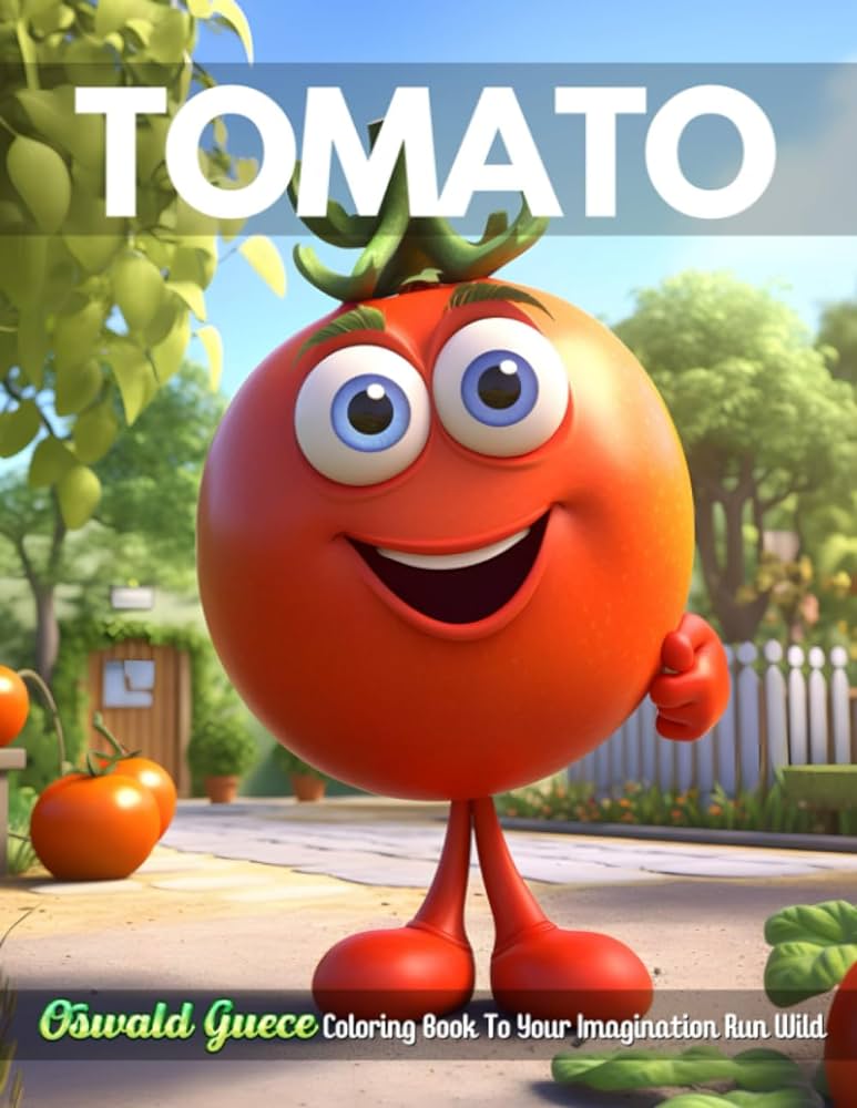 Tomato coloring book for kids an adult coloring book with fun easy and relaxing coloring pages with oswald guece coloring book to your imagination run wild guece oswald books