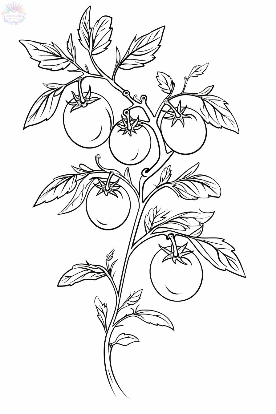 Tomato coloring pages