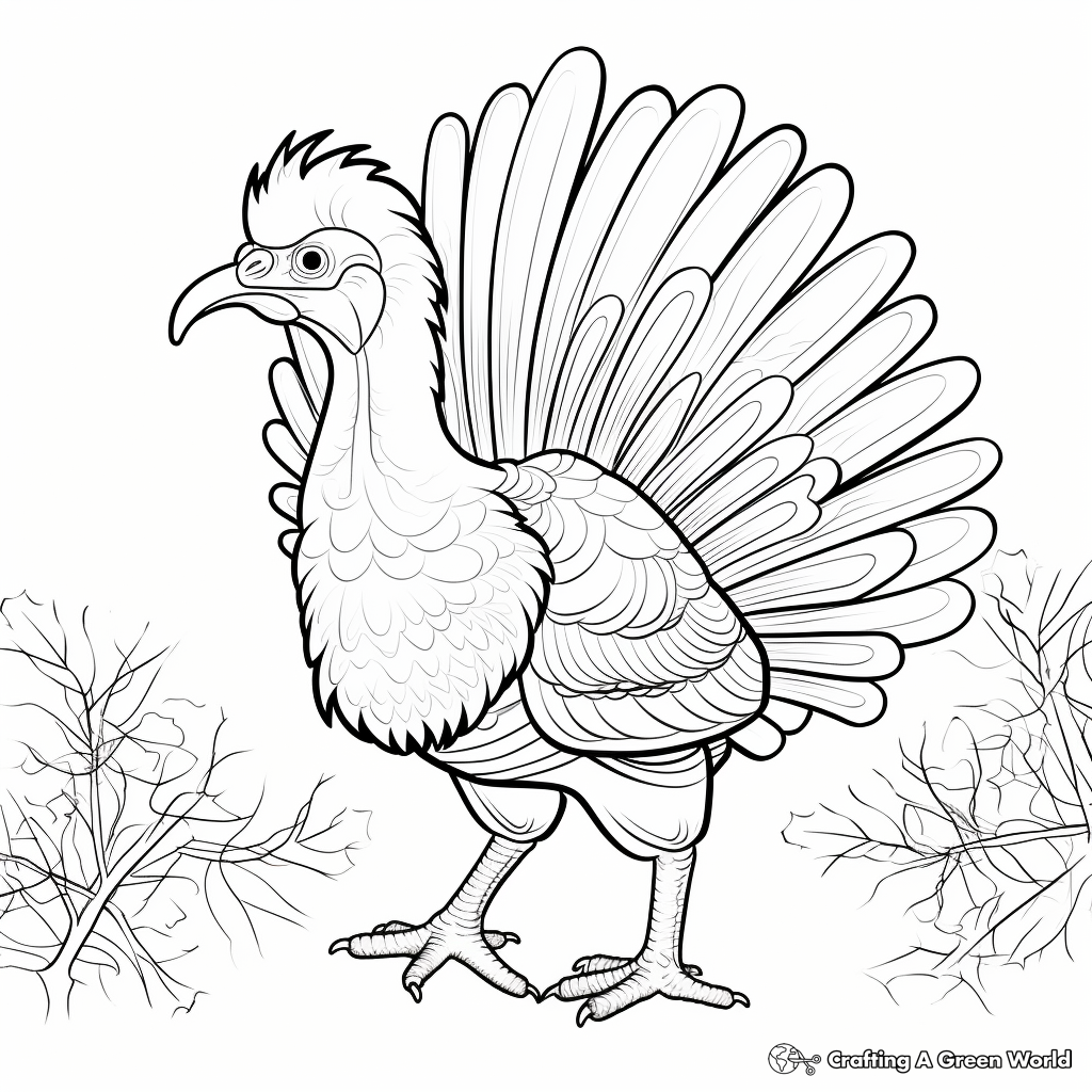 T is for turkey coloring pages