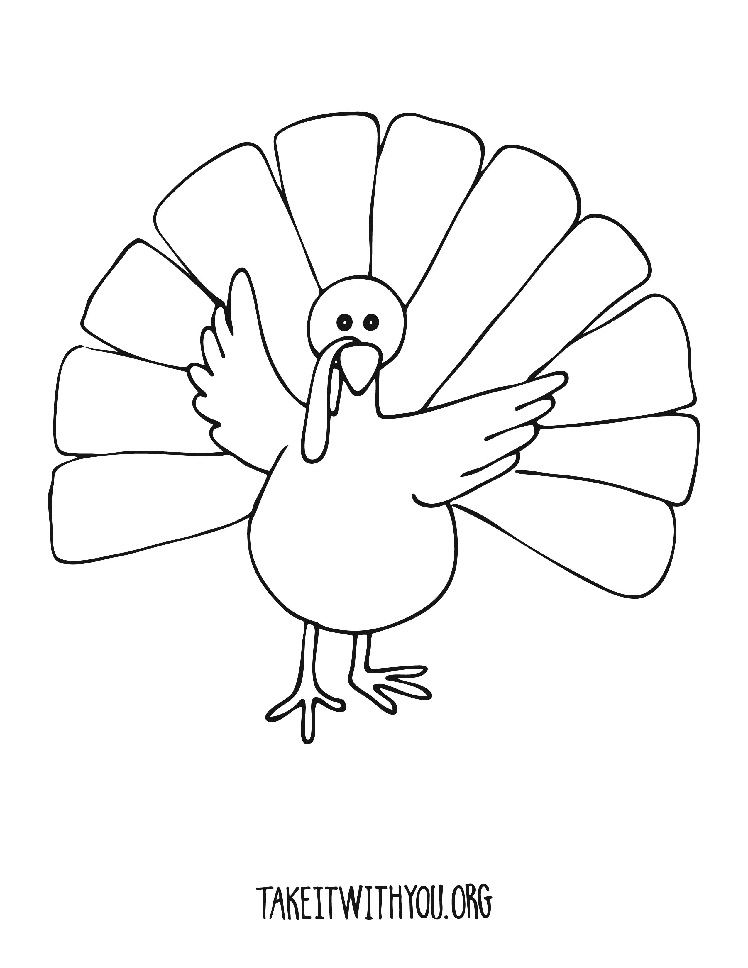 Its turkey time or more specifically its time to color in this turkey with crayons and whatnot for a contest take it with you