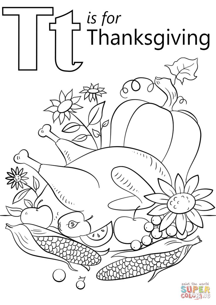 T is for thanksgiving coloring page free printable coloring pages abc coloring pages thanksgiving coloring pages coloring pages