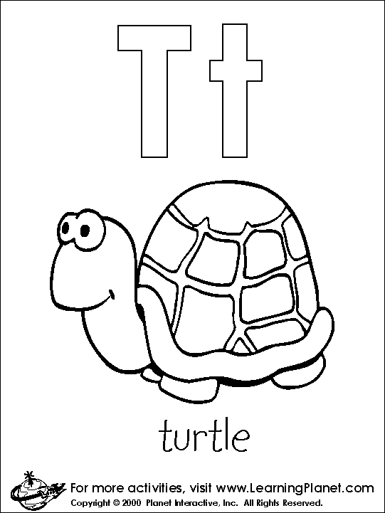 Colorful letters coloring page
