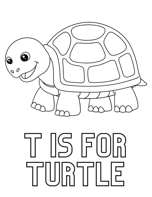 Cute turtle coloring pages