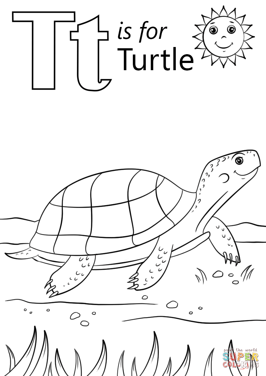 T is for turtle abc coloring pages turtle coloring pages abc coloring