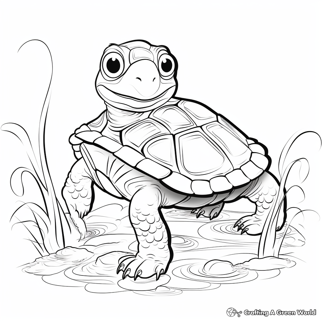 T is for turtle coloring pages