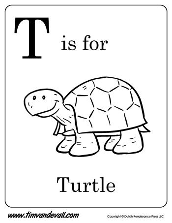T is for turtle letter t coloring page pdf alphabet coloring pages preschool alphabet book sign language alphabet