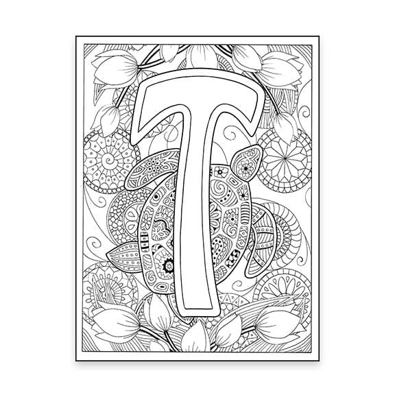 Monogram coloring pages from personal