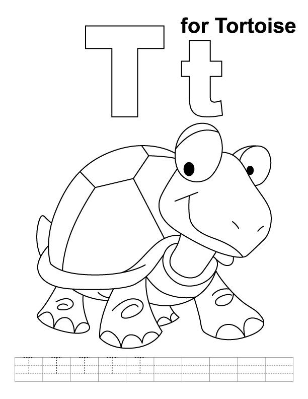 T for tortoise coloring page with handwriting practice download free t for tortoise coloâ alphabet coloring pages abc coloring pages alphabet crafts preschool