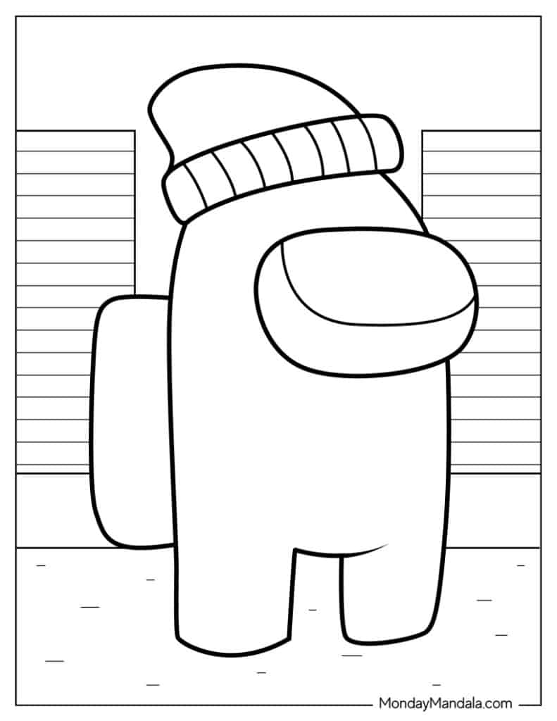 Among us coloring pages free pdf printables