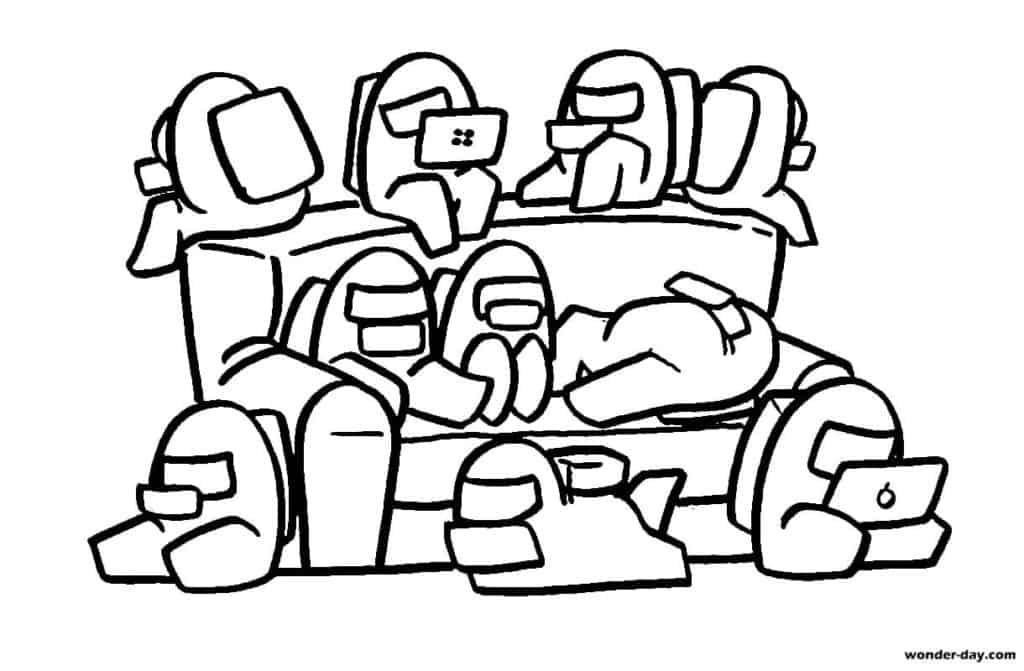 Among us coloring pages free to print