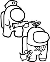 Top among us coloring pages sheets ð