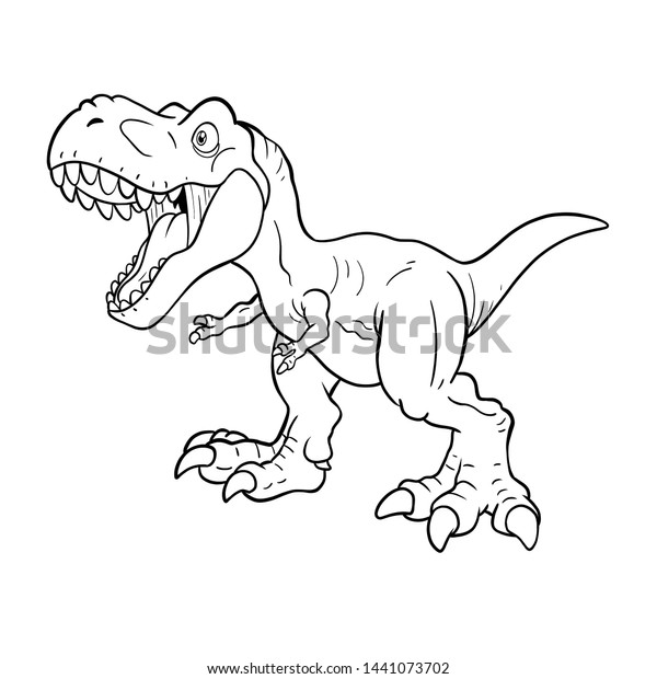 Hakuun cute tyrannosaurus rex coloring page black liittyvã kuvituskuva