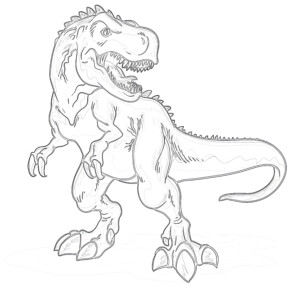 Printable tyrannosaurus rex coloring page