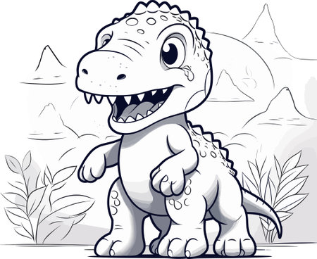 T rex coloring page stock vector illustration and royalty free t rex coloring page clipart