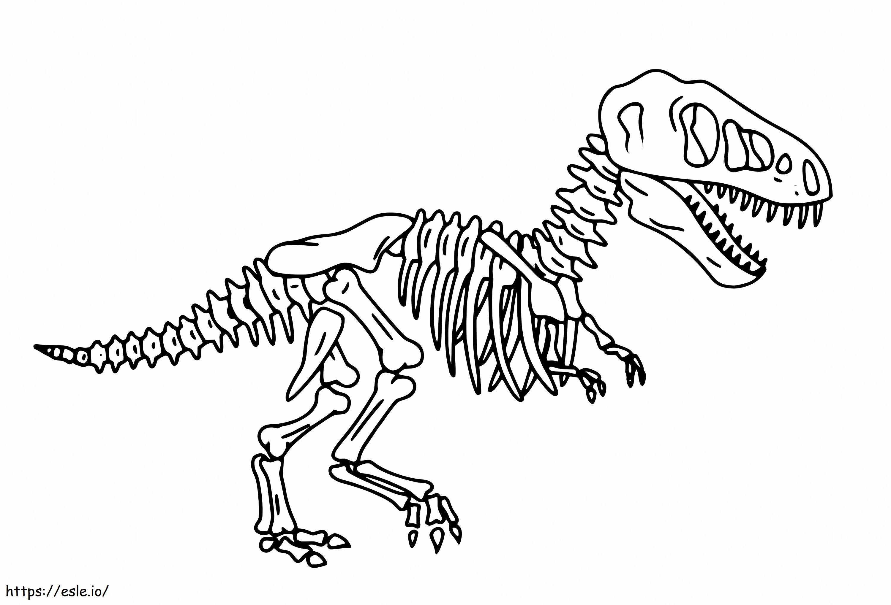T rex coloring template coloring page