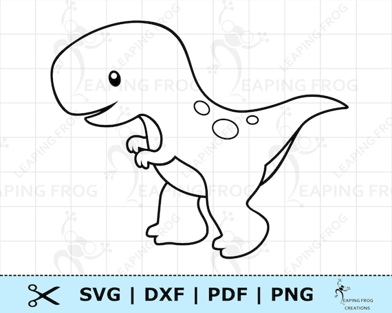 Cute baby dinosaur svg png dxf eps t