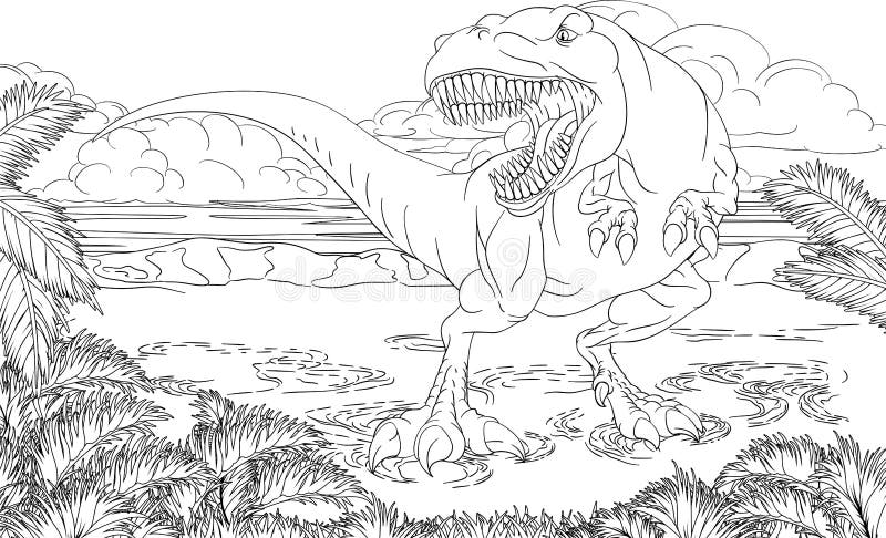 Rex coloring book stock illustrations â rex coloring book stock illustrations vectors clipart