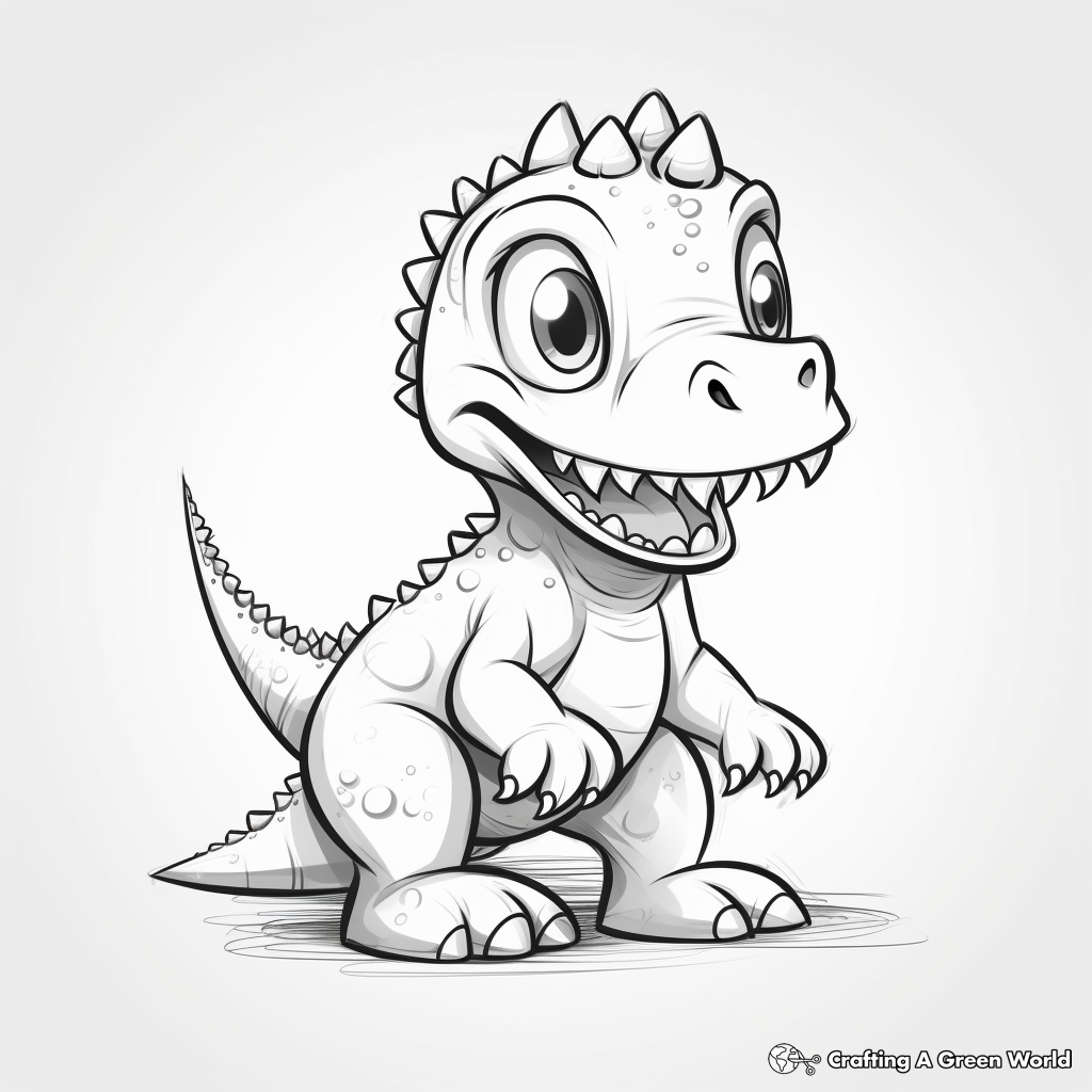 Baby t rex coloring pages
