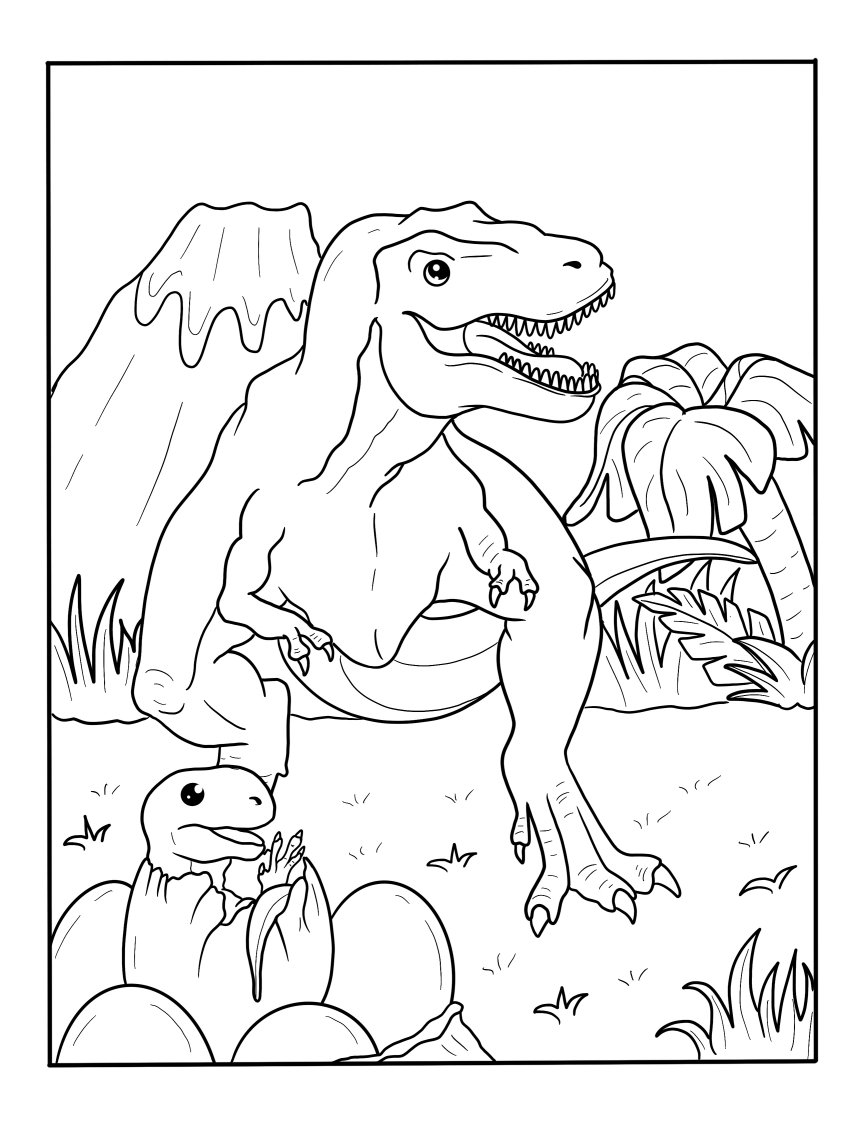 Dinosaur coloring pages