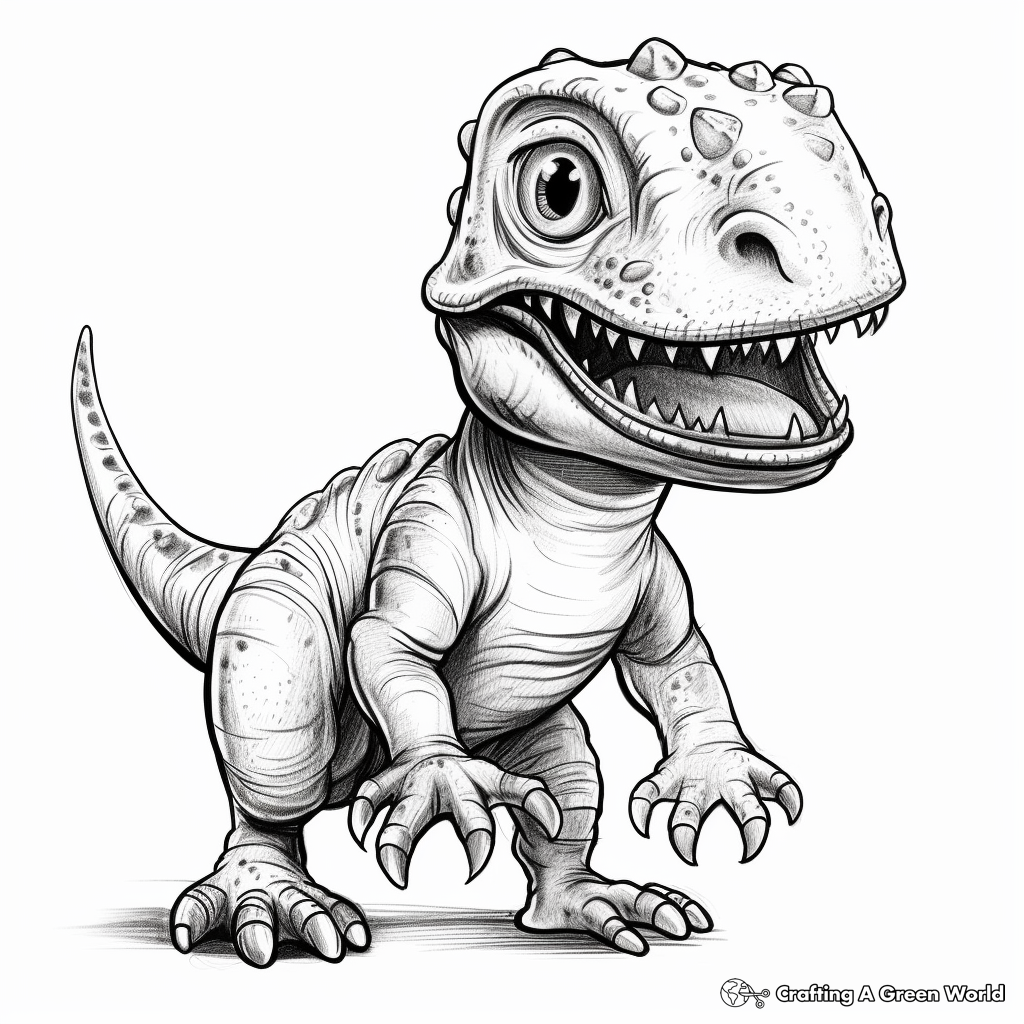 Baby t rex coloring pages