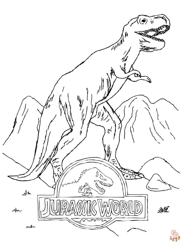 Free printable jurassic world coloring pages
