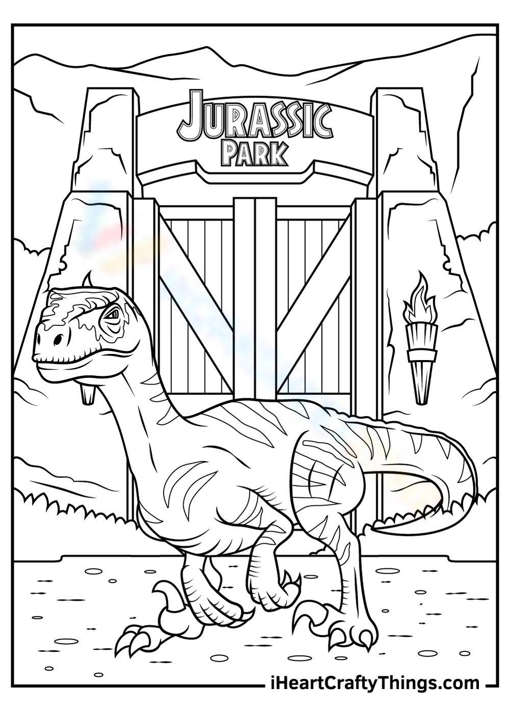 Free printable jurassic world coloring pages for kids