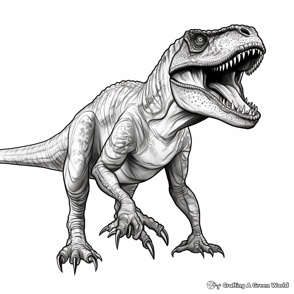 T rex coloring pages