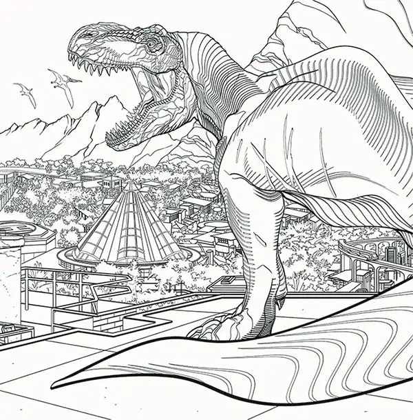 Jurassic world coloring book tpb