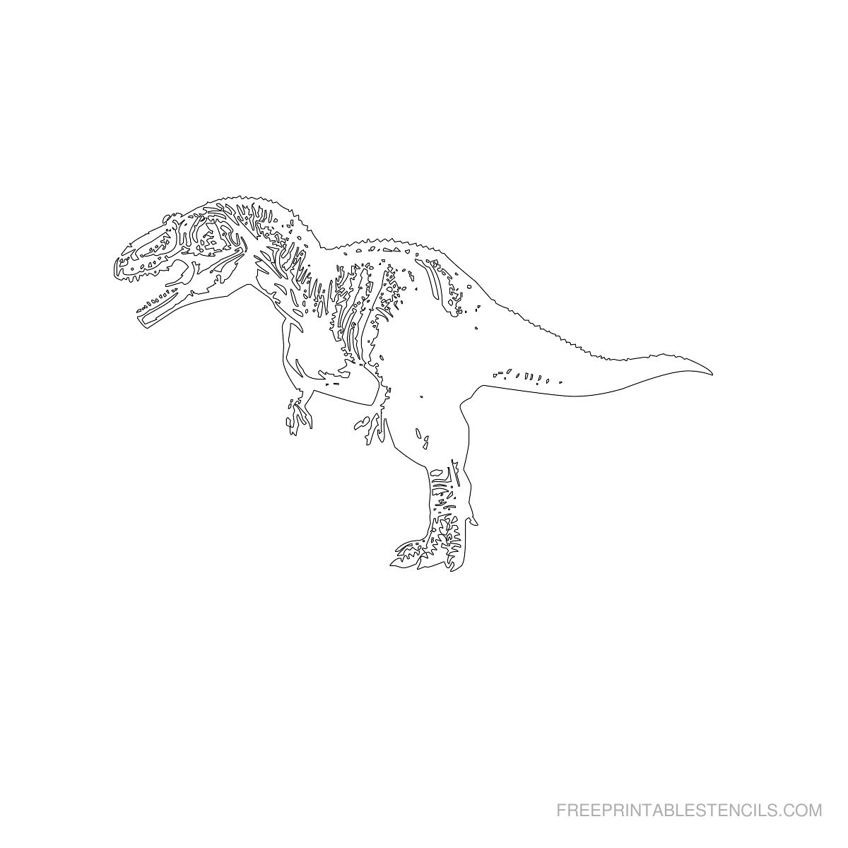 Free printable dinosaur stencil designs