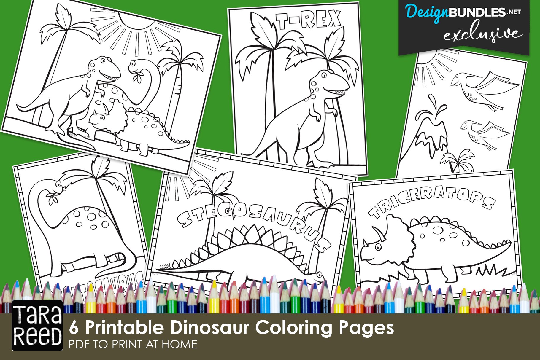 Printable dinosaur coloring pages pdf for kids