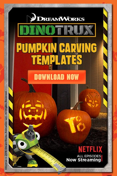 Dinotrux pumpkin stencils