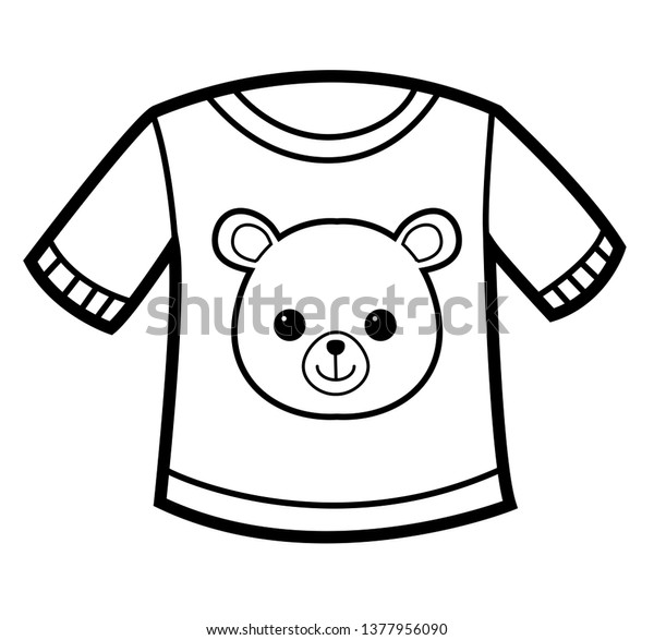 Coloring book children tshirt vector cartoon stock vector royalty free