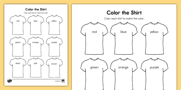 Lor the shirt activity