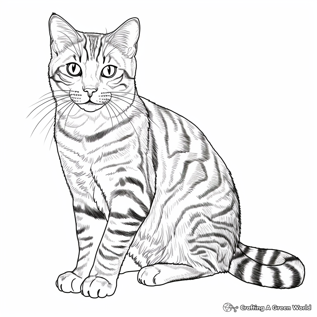 Tabby cat coloring pages
