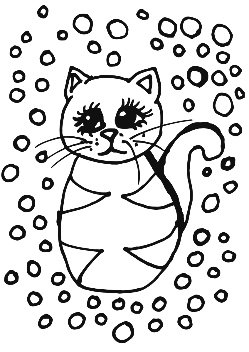 Free printable cat coloring pages for kids