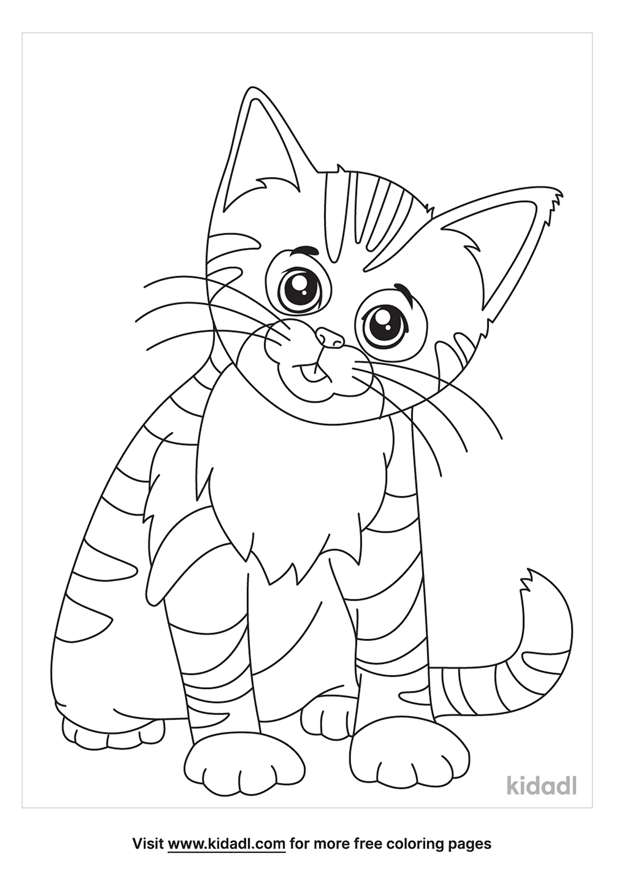 Free tabby cat coloring page coloring page printables