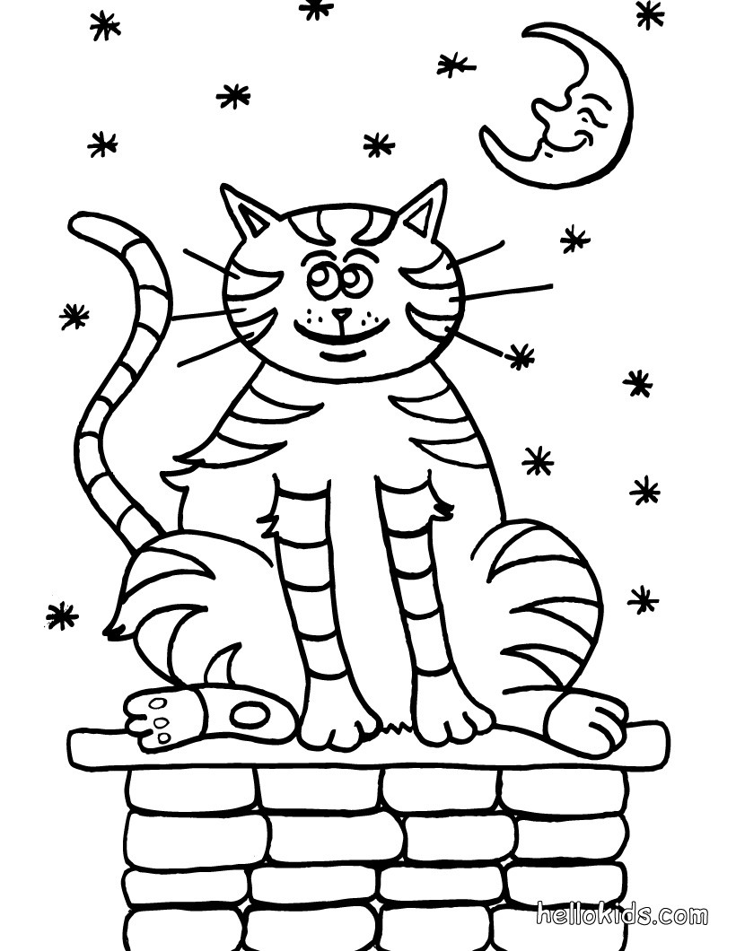 Tabby cat coloring pages