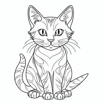 Page cat coloring book page images