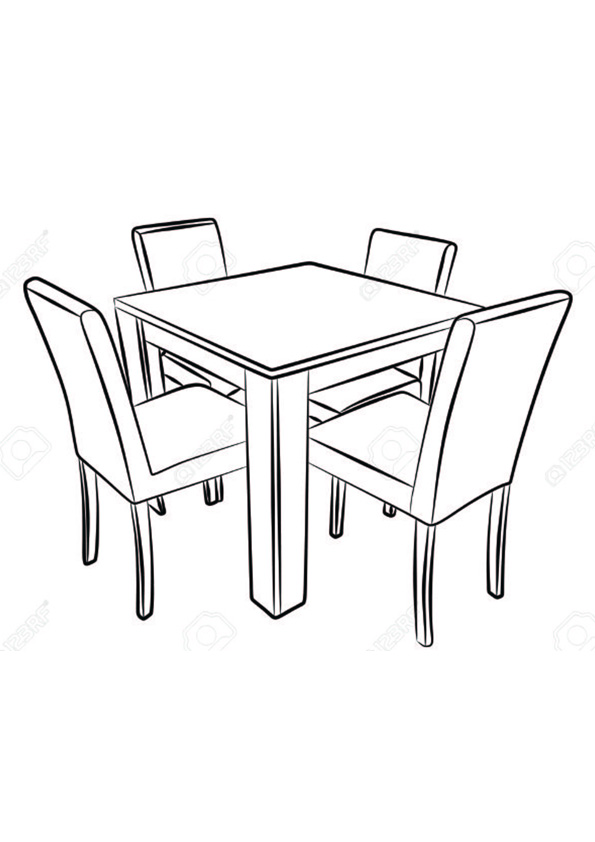 Coloring pages dining table coloring pages for kids