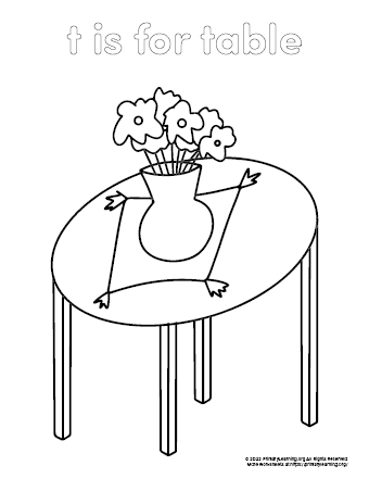 Table coloring page