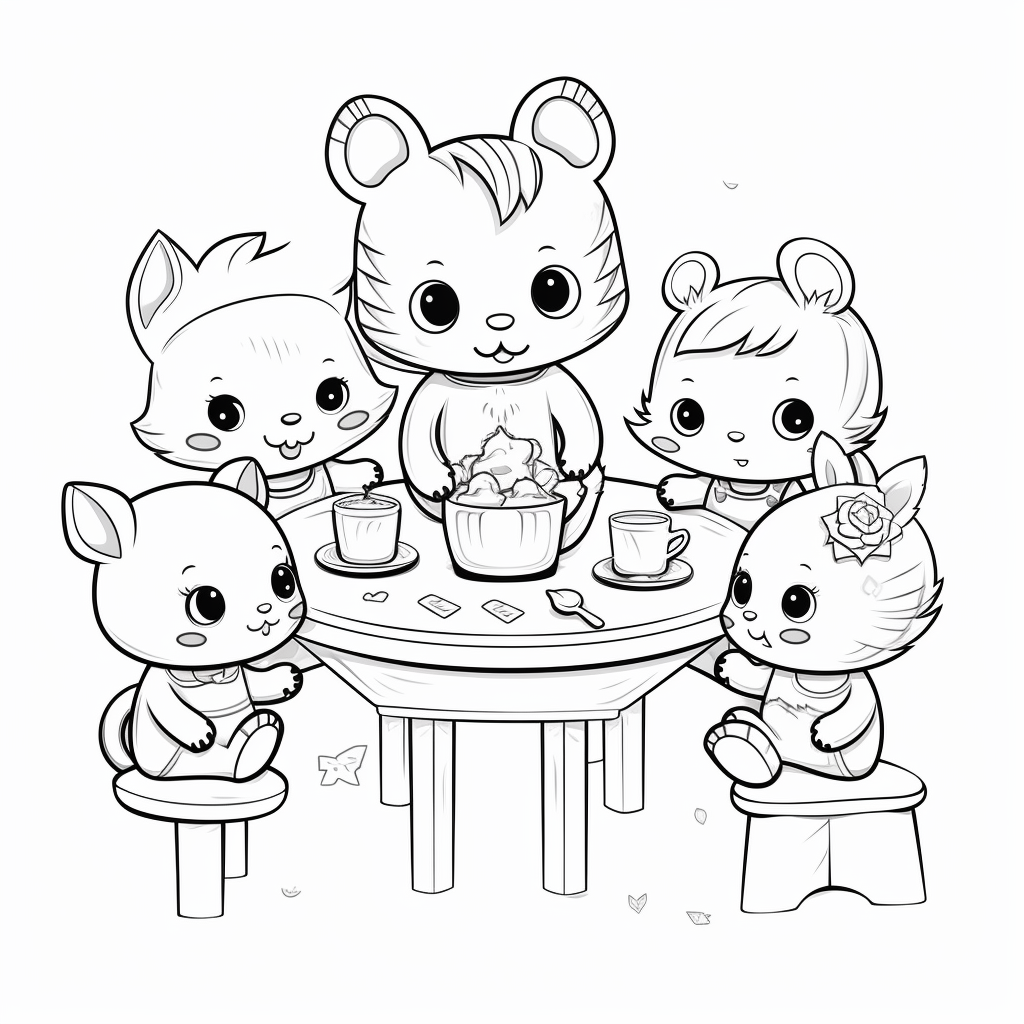 Table coloring pages