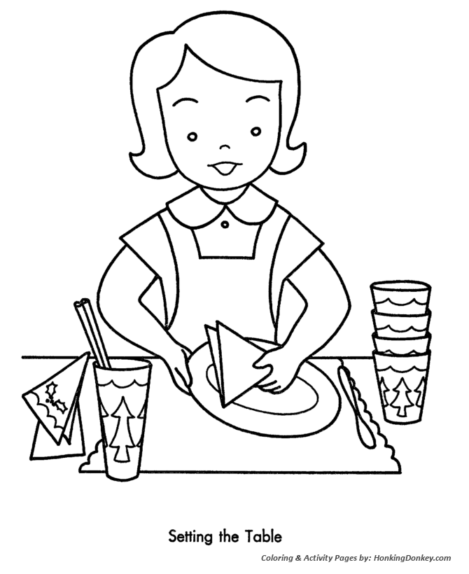 Christmas party coloring pages