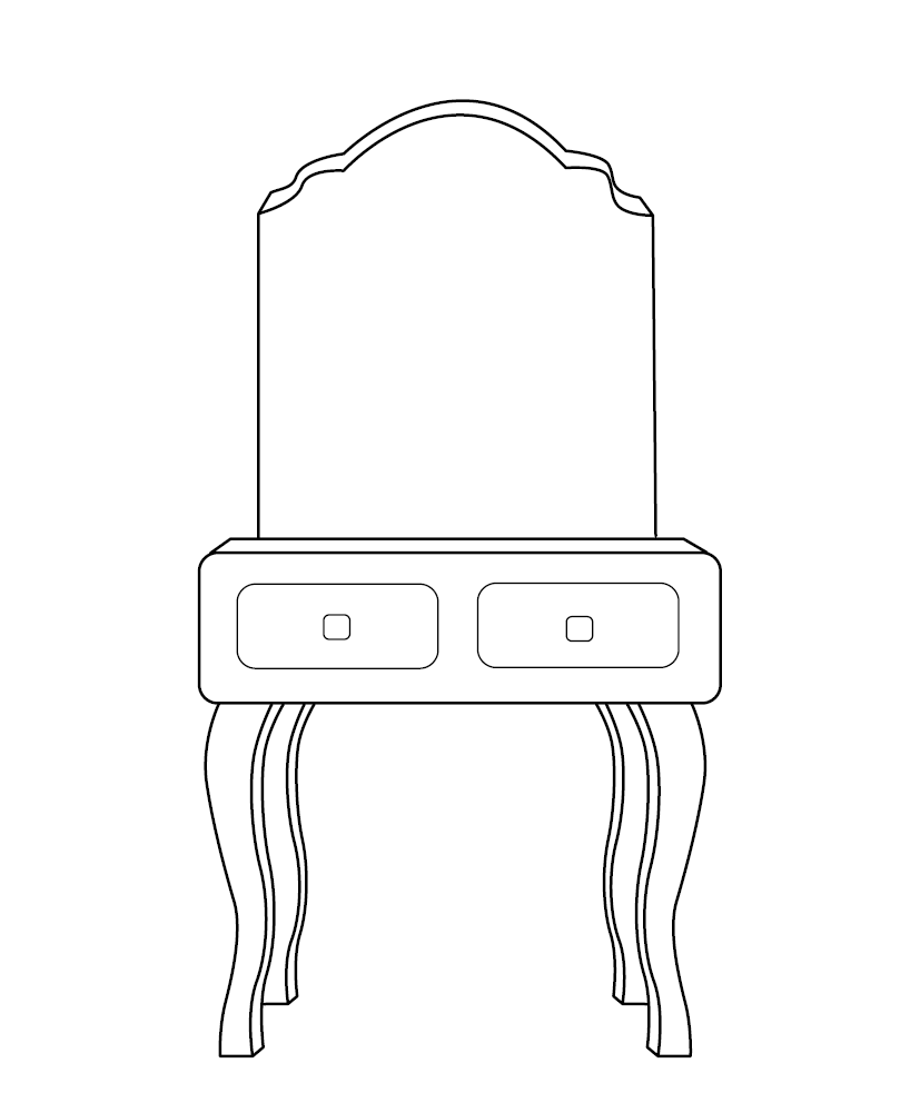 Dressing table colouring picture free colouring book for children â monkey pen store