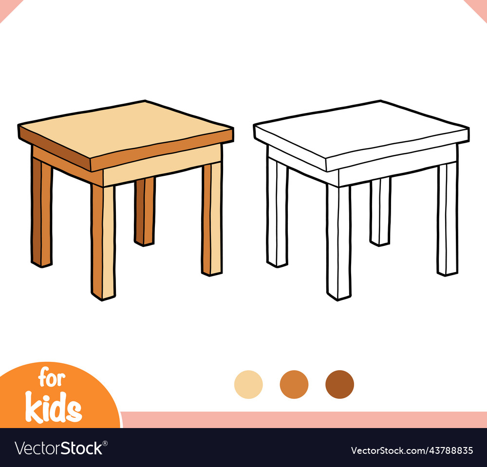 Coloring book table royalty free vector image