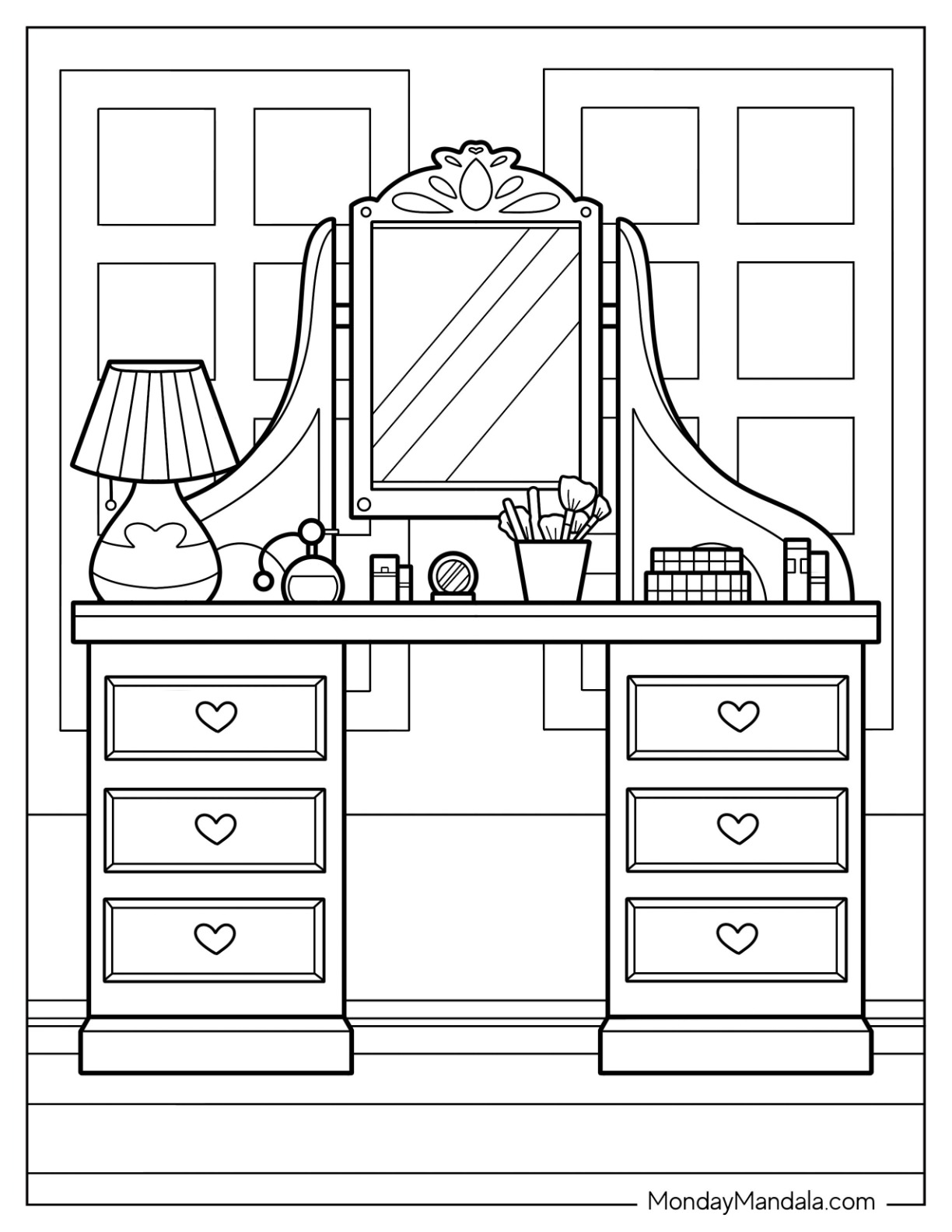 Makeup coloring pages free pdf printables
