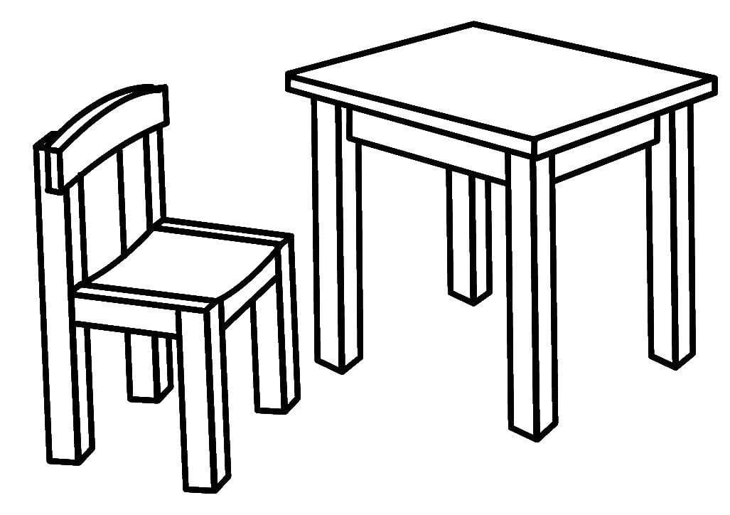Printable table coloring page